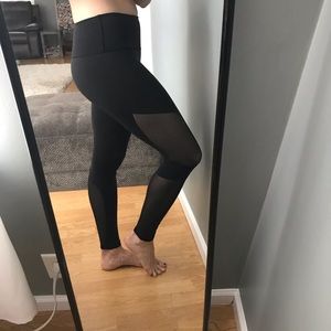 Lululemon Black Tights with Mesh